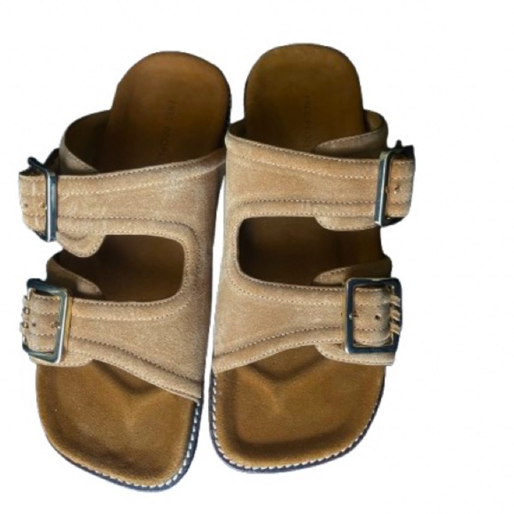 Free People Roasted Pecan Leather Sandals